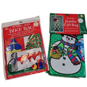 Vintage NEW 90's Large Christmas Gift Bags